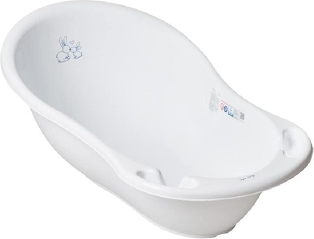 Chipolino Babybadewanne Marea Hase in Weiß mit Ablagefächern, Länge: 102 cm - Bild 1