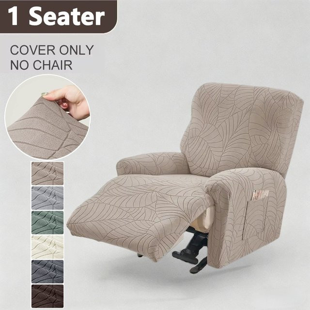 Yupartex Jacquard-Sesselbezug für 1-Sitzer mit floralem Muster, elastische Sesselhusse in Grün und Beige, waschbare Einzelsofa-Überzüge - Bild 1