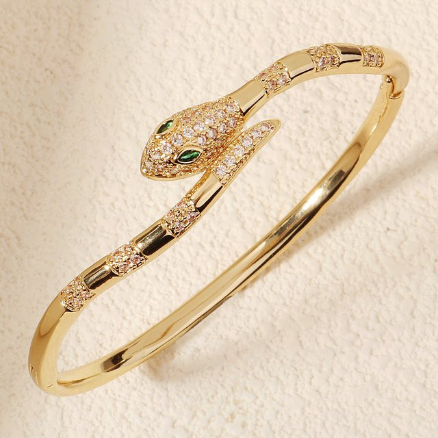 Miallo Armband, Schlange, Zirkonia, Gold, Messing, Damen - Bild 1