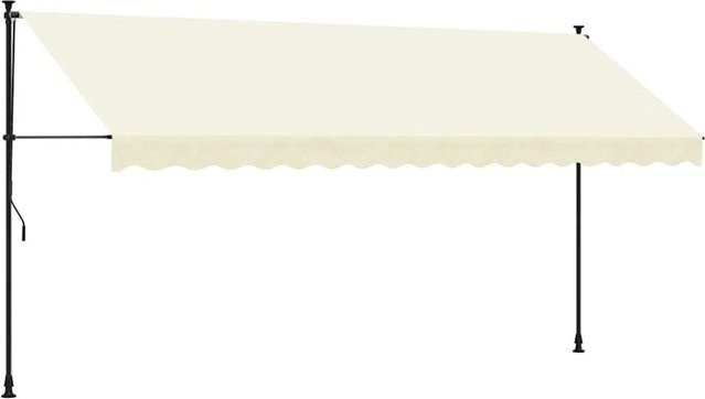 vidaXL Einziehbare Markene in Creme aus Polyester und Stahl B: 400 cm, H: 150 cm - Bild 1