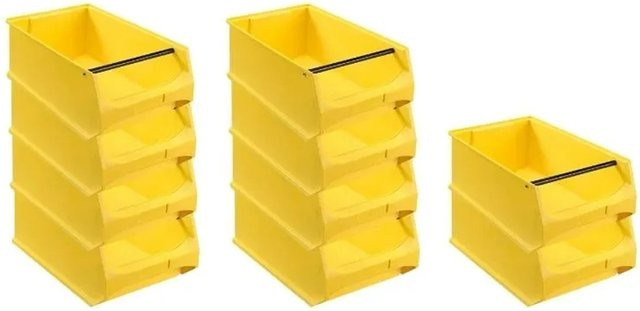 PROREGAL SparSet 10x Gelbe Sichtlagerbox 5,1 mit Griffstange, H x B x T: 20 x 30 x 50 cm, 21,8 Liter Sichtlagerbehälter - Bild 1