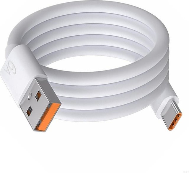 OPEN-SMART USB-C-Kabel in Weiß mit 66 W Schnellladung und 40 Mbit/s Datenübertragung, 6 A - Bild 1