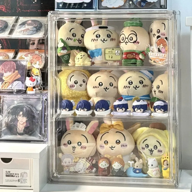 Multifunktionale Aufbewahrungsbox aus Baumwolle für Plüschpuppen und Blind Boxes, Multicolor, Display-Ständer für Weihnachtsfiguren - Bild 1