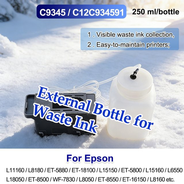 Epson C9345 Externe Abfalltintenflasche zur einfachen Wartung für L8180 ET-5800 L18050 ET-8500 L8050 L11160 L8160 - Bild 1