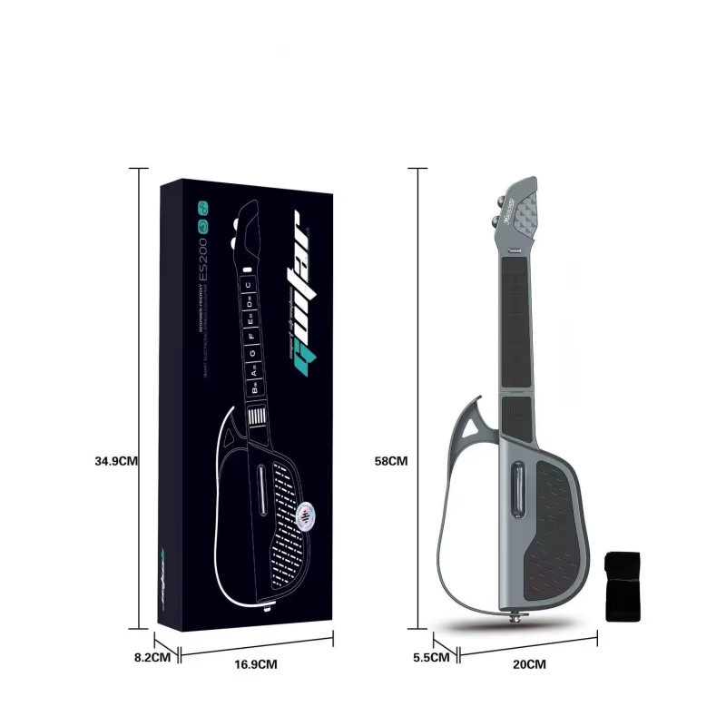 MYGVN Smart Stringless Gitarre, Musik Spielzeug, Schwarz - Bild 3