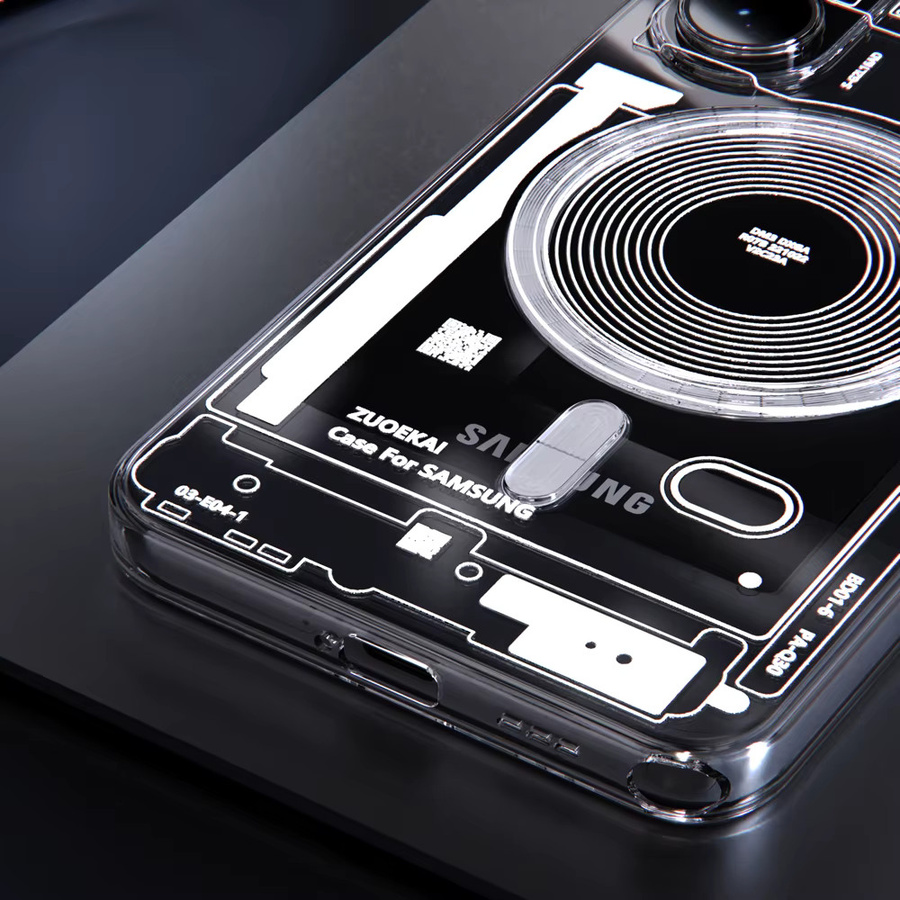 Magnetische Handyhülle mit Leiterplatten-Relief für Samsung Galaxy S26 S25 S24 S23 S22 Ultra, transparente Magsafe Stoßfeste Abdeckung - Bild 4