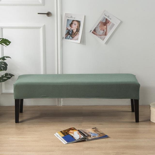 Waschbare Jacquard Bankabdeckung aus elastischem Spandex für Esszimmer und Schlafzimmer in Weiß oder Grün - Bild 1