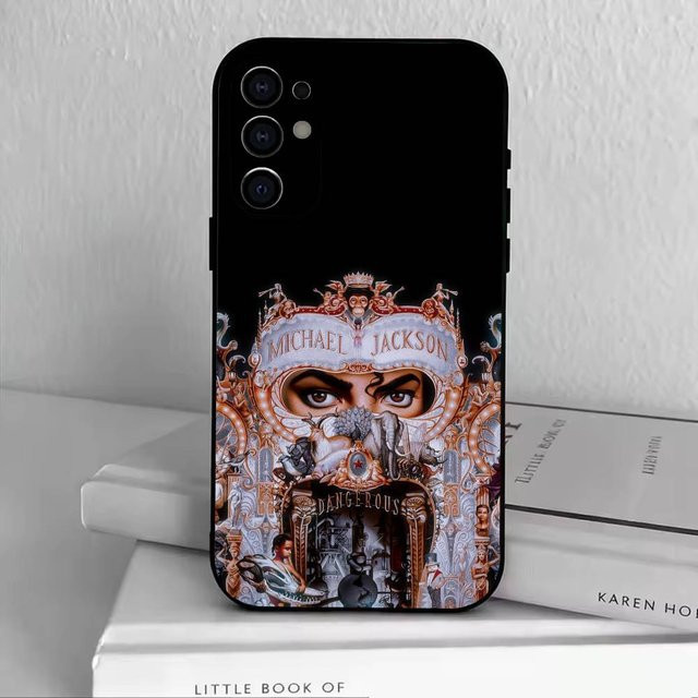 MJ-Michael Jackson Handyhülle aus schwarzem Silikon für Samsung Galaxy S25 S24 S23 S22 S21 S20 Ultra Plus FE Lite 5G - Bild 1