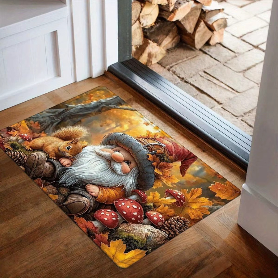 VIKAMA Weihnachts-Teppich in Mehrfarbig, rechteckige Bodenmatte aus Mikrofaser für Eingangsbereich, Küche oder Badezimmer, B/T: 60 x 40 cm - Bild 3