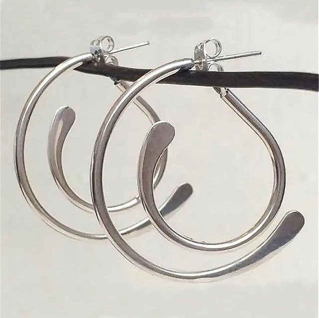 YoYo Ohrringe, versilbert, geometrisch, Damen - Bild 1