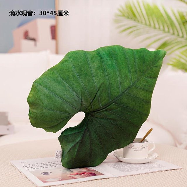 Yiran toy Grünes Blatt Plüschkissen, Monstera Ahorn, Plüschtier - Bild 1