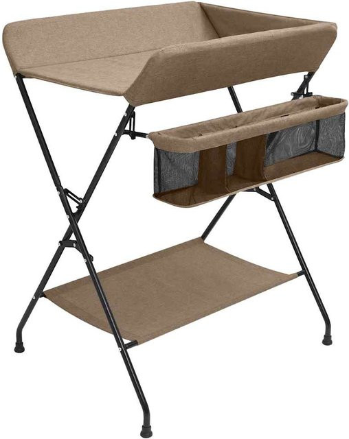 Wickeltisch VD Home Furnishing in Taupe mit Eisen und Leinen für das Kinderzimmer - Bild 1