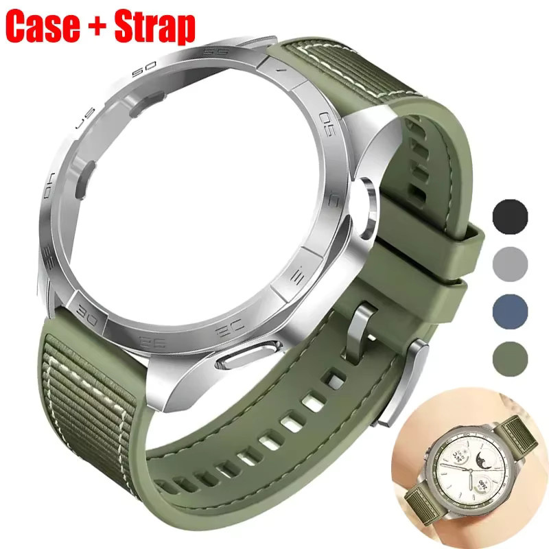 CAOWTAN Uhrenarmband, Textil/NATO, green, 22mm, für Huawei GT4 46mm, watchGT3 Pro - Bild 4