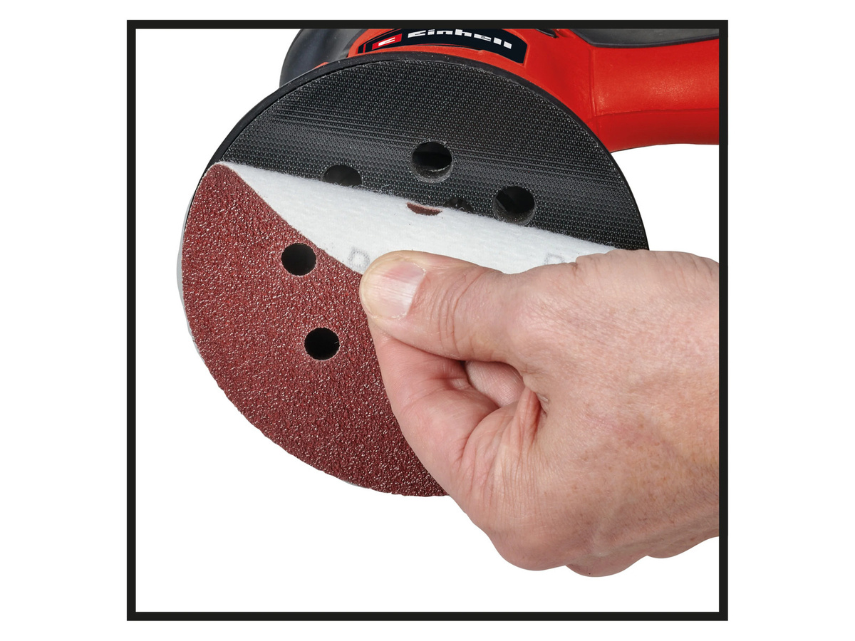 Einhell Exzenterschleifer TC-RS 425 E mit 425W und Ø 125mm in Rot - Bild 4