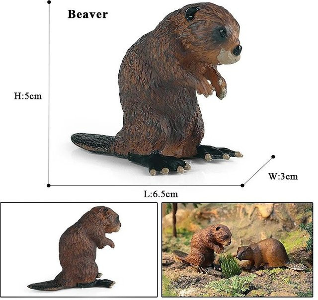 Oenux Waldwildtiere Dachs Tapirus Indicus Biber Ameisenbär, Actionfiguren, ab 3 Jahre - Bild 1