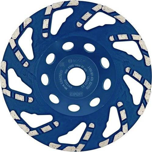 Bosch Expert Diamant-Topfscheibe für Beton und Stein, Farbe: Blau, Durchmesser: 180 mm, Bohrung: 22,23 mm, Dicke: 4,5 mm - Bild 1
