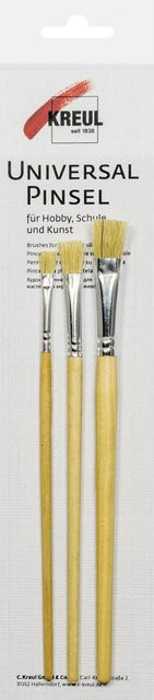 Kreul Universalpinsel Borste Flach 3er Set Multicolor - Bild 1