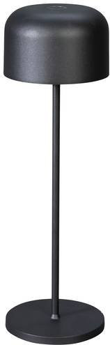 Konstsmide Lille LED-Akku-Tischlampe aus Aluminium in Schwarz, dimmbar, warmweiß, Höhe: 36 cm, Durchmesser: 11 cm - Bild 1