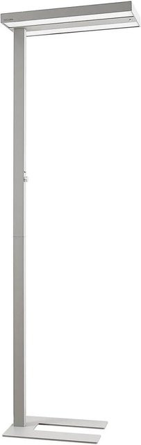 Arcchio LED Bürostehleuchte Logan in Alu-Grau, dimmbar mit Bewegungsmelder, moderne Arbeitszimmerleuchte aus Aluminium - Bild 1