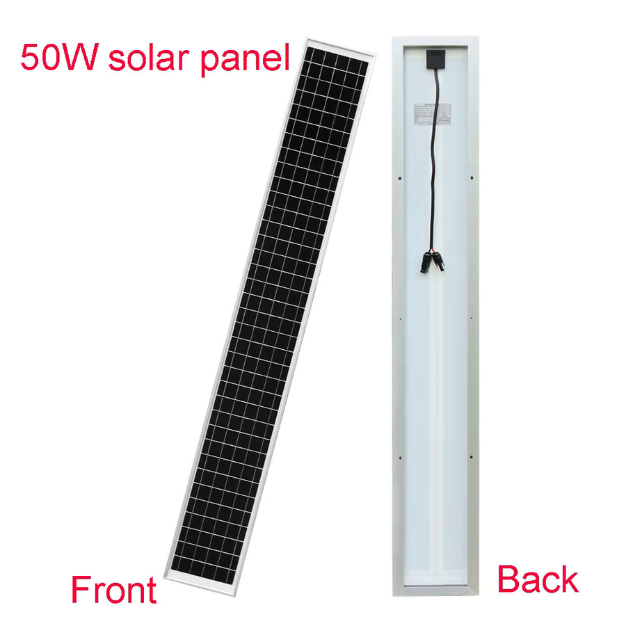WUZECK 50W Solarpanel 12V hocheffizientes monokristallines PV-Modul in Schwarz - Bild 2