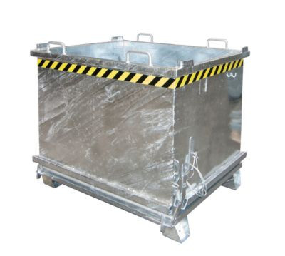 Klappbodenbehälter SB 1500 von Bauer, verzinkt, Farbe: Silber, B/T/H: 190,4 x 116,0 x 103,5 cm - Bild 1