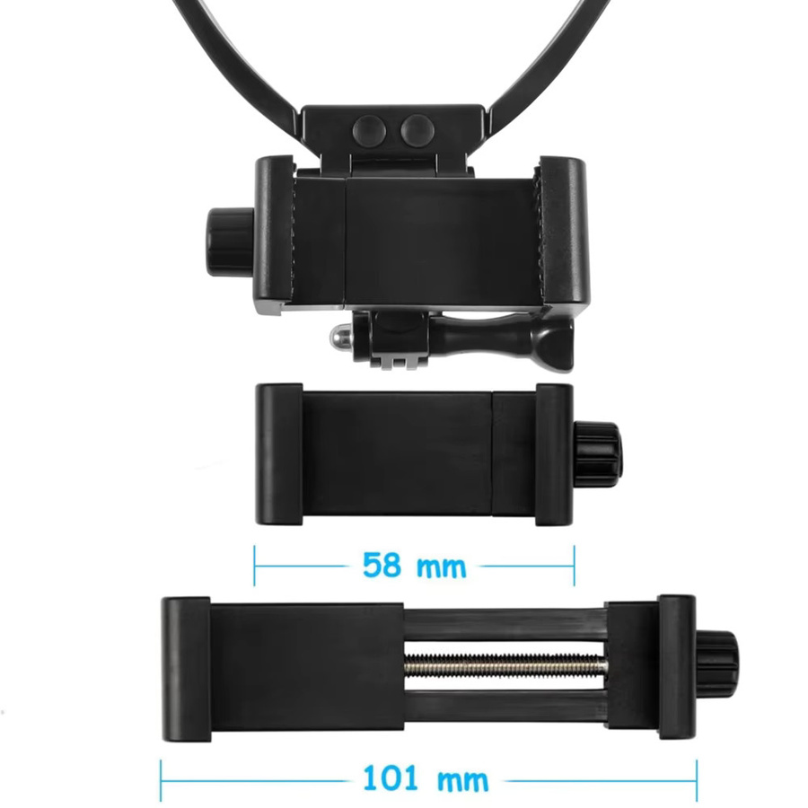 VeFly Lanyard Neck Strap Halterung für GoPro Hero 13 12 11 10 9, Insta360 und DJI Osmo Action 5 Pro sowie Smartphones in Schwarz - Bild 3