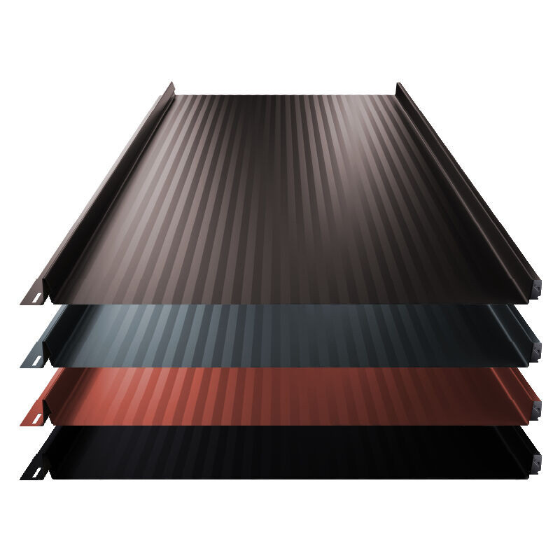 Stehfalz Terrano Dach und Wand aus Stahl mit Miniwelle von ThyssenKrupp ICE Crystal, Breite: 52,5 cm, Dicke: 0,50 mm - Bild 1