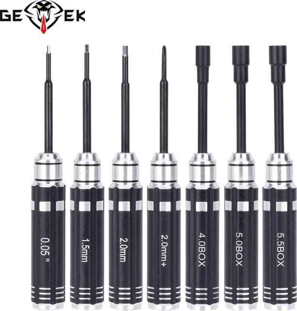 MALOM RC Schraubendreher-Set, Zubehör, 7-teiliges Set, Metall, Schwarz - Bild 1