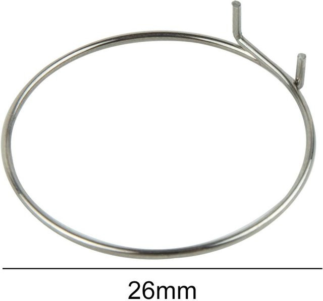 Sperrklinkenfeder mit Haken aus schwarzem Metall, 1 Stück, 26 mm - Bild 1