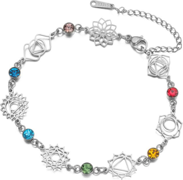 Fußkettchen YULIN-004, Edelstahl, Gold, Zirkonia, Damen - Bild 1