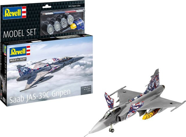 Revell Saab JAS-39C Gripen, Model Set, 1:72, Grau - Bild 1