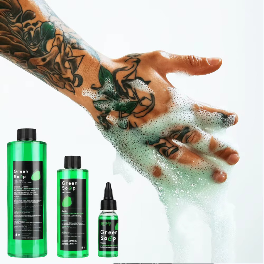 JUN.M Tattoo-Grünsaife Hautreiniger, 250 ml - Bild 5