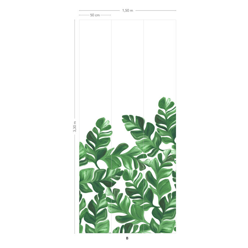 Isidore Leroy Tapete Pacifico XL Vert Wandtattoo Botanisches Design Grün B/H: 330 x 250 cm - Bild 2
