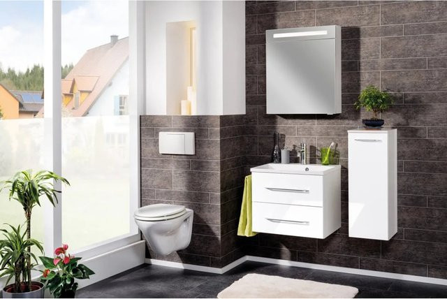 Fackelmann Bad-Hängeschrank B.clever in Weiss mit 1 Tür und Soft-Close-Funktion, B/T/H: 30,2 x 32,0 x 81,0 cm - Bild 4
