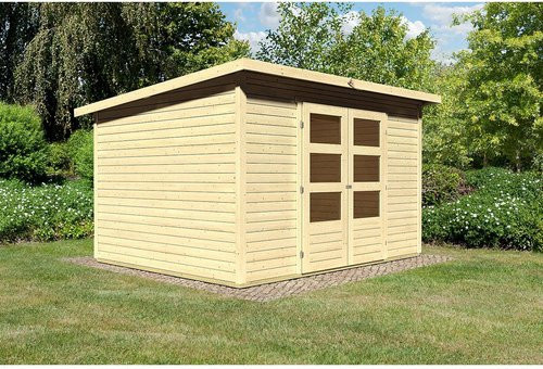 KARIBU Gartenhaus Stockach 5 aus Holz in Beige, B/H/T: 305 x 197 x 246 cm - Bild 1