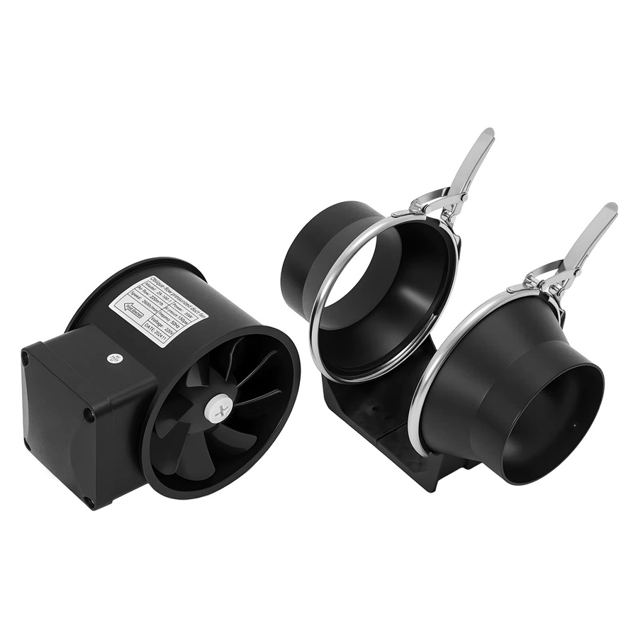 Bymaocar Abluftventilator in Schwarz für Küche, Badezimmer und Werkstatt, Ø 100 mm, 220 V - Bild 6