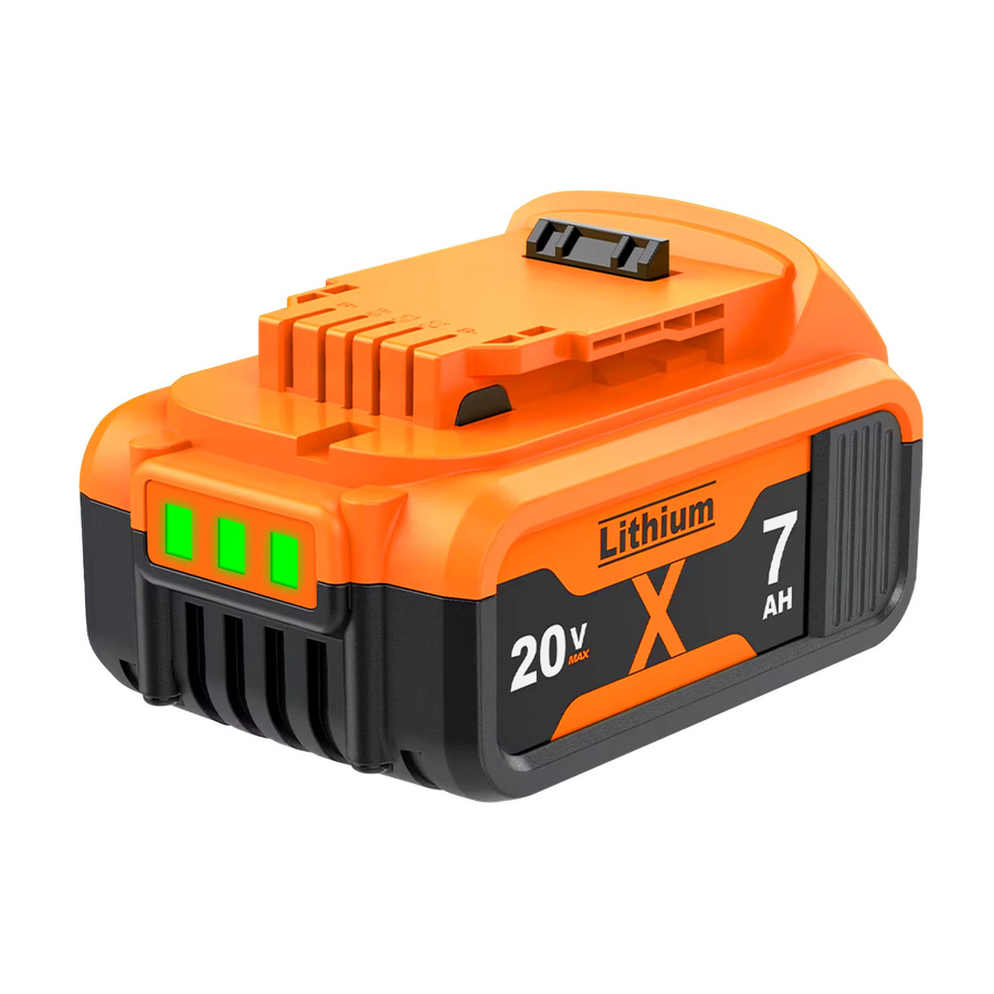 Bonacell DCB200 Ersatzakku für Dewalt 20 V Elektrowerkzeuge, 7000 mAh Li-Ion Akku in Grau und Orange - Bild 5