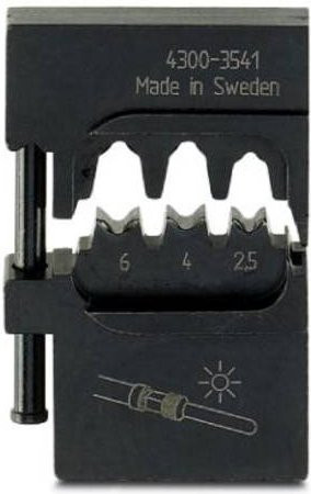 Phoenix Contact CRIMPFOX-M SR 6-3/DIE 1212473 Crimpgesenk für Solar-Steckverbinder Tyco, Farbe: Schwarz, geeignet für Solarlok 2.5 bis 6 mm² - Bild 1