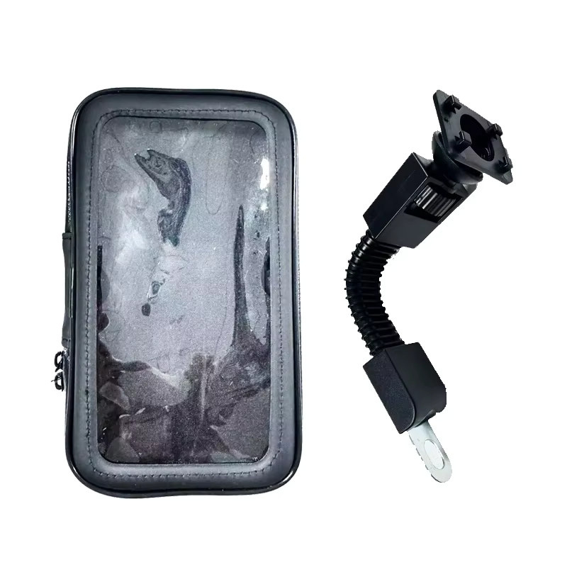 Wasserdichte und staubdichte Motorrad-Telefonhalterung in Schwarz für Smartphones bis 6,5 Zoll - Bild 4