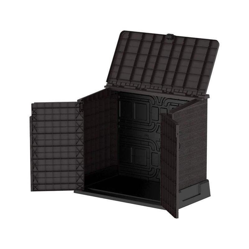 Duramax StoreAway Aufbewahrungsbox für 2 Mülltonnen aus Kunststoff in Braun, B/H/T: 110 x 74 x 130 cm - Bild 4