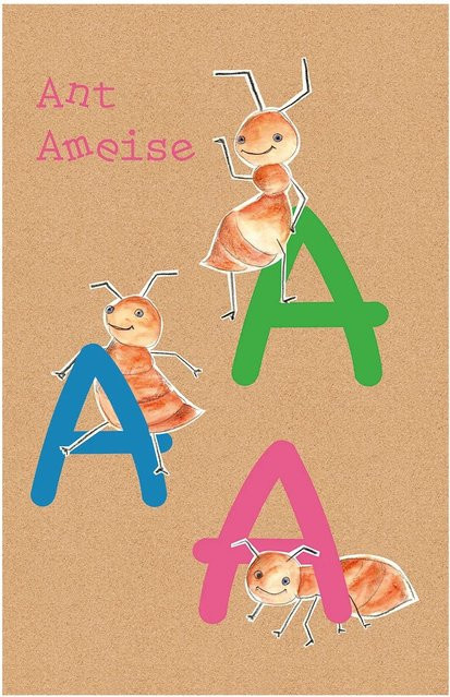 Komar Wandbild ABC Animal Paper Poster, Mehrfarbig, Breite: 50 cm, Höhe: 70 cm - Bild 1