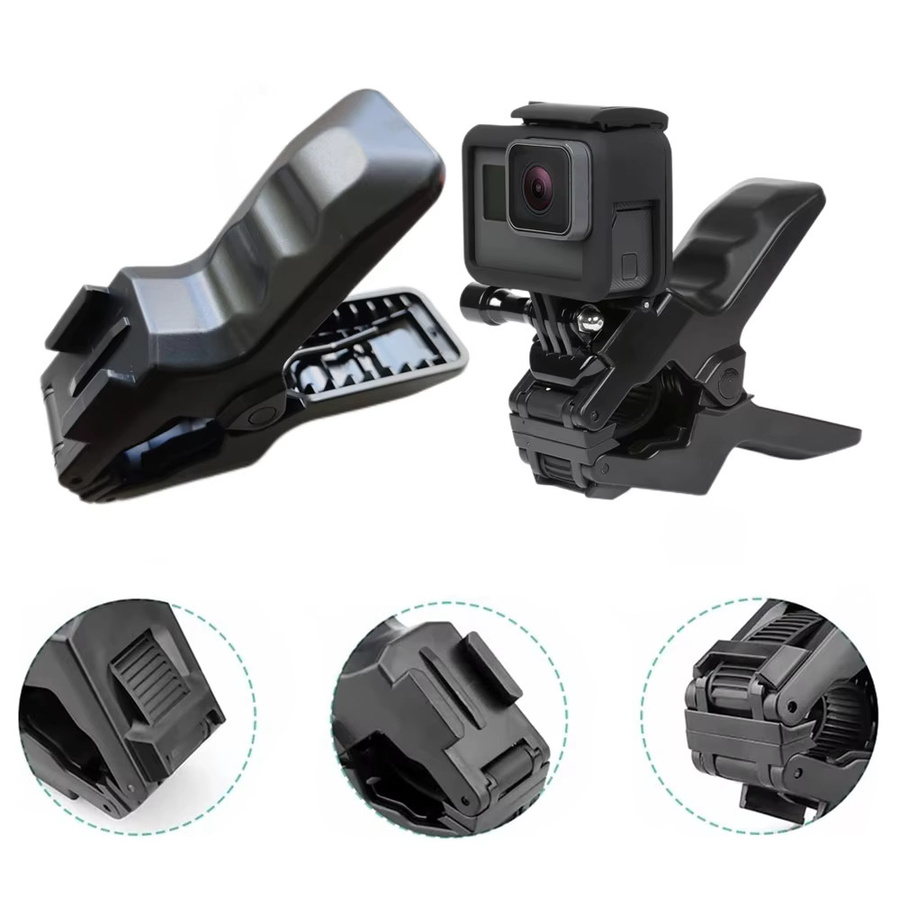 VeFly Flex-Klemme mit 8 Gelenken und Backenhalterung, verstellbare Schwanenhalshalterung für GoPro Hero 12 11 10 9 8 7 6 5 4, Insta 360 und DJI Action Kameras, Schwarz - Bild 5