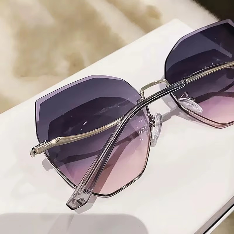 DIXSG DS-18023 Sonnenbrille, randlos, hexagonal, Metall - Bild 4