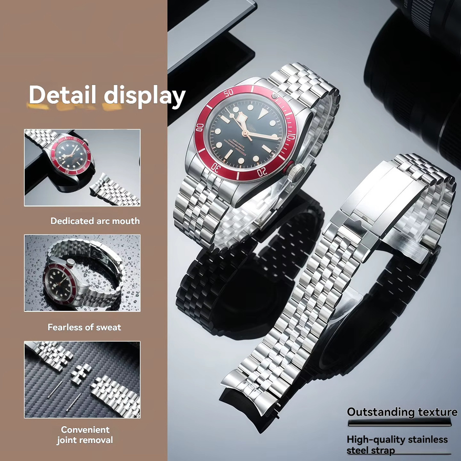 Tudor Uhrenarmband Edelstahl, Silber, Unisex - Bild 3