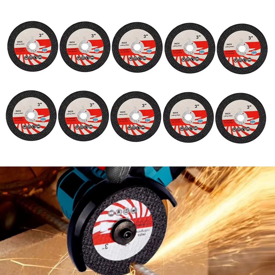 DAZZLEEX Mini Trennscheibe aus Harz für Winkelschleifer, 75mm Schleifscheibe zum Schneiden und Schleifen von Holz und Metall - Bild 2