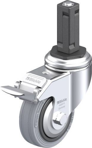 Blickle LKRA-VPA 80G-11-FI-FA-EV13 Lenkrolle mit Feststeller, Rad-Durchmesser: 80 mm, Tragfähigkeit: 80 kg, Farbe: Grau/Schwarz/Silber - Bild 1