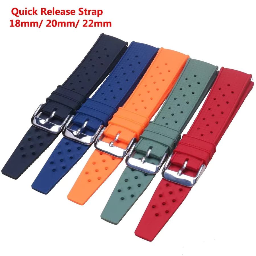 yunfook Uhrenarmband Silikon, Tropisches Gummi, Unisex - Bild 5