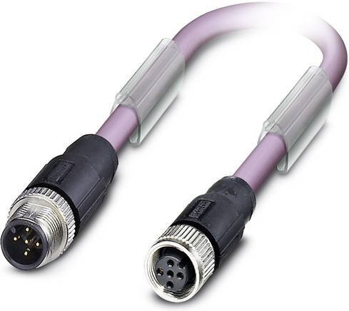 Phoenix Contact Sensor-Aktor-Datensteckverbinder M12 Stecker gerade Buchse gerade 5-polig l: 10,00 m lila - Bild 1