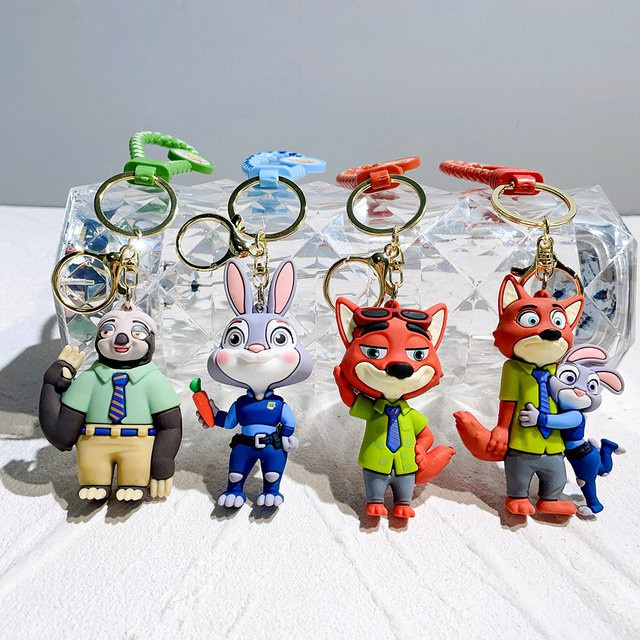 Disney Schlüsselanhänger-Set, Judy & Nick Wilde, PVC, Bunt, Unisex - Bild 1