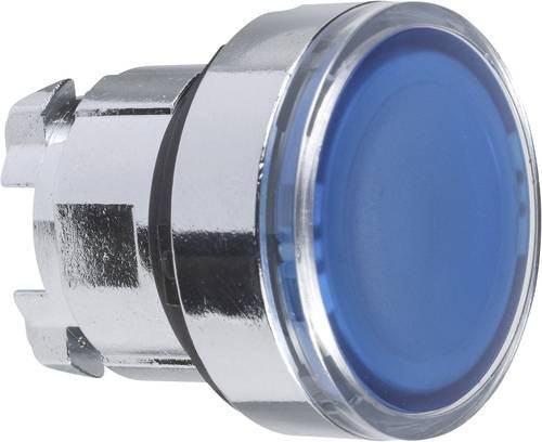 Schneider Electric ZB4BA68 Leuchtdrucktaster-Frontelement mit 1 Taste und Druckentriegelung in Blau aus Metall - Bild 1